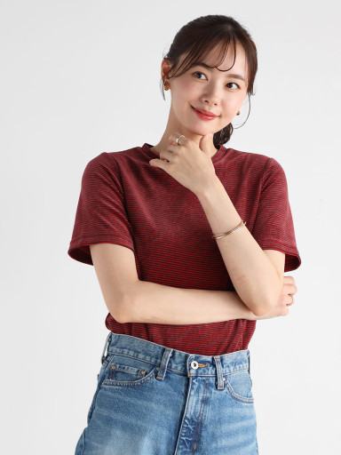 YAMADAYA Vin ヤマダヤヴァン茶色切り替えトップス日本製チュニック