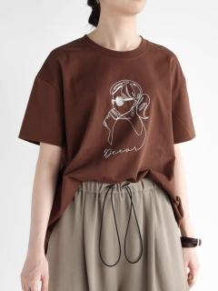 新品　ヤマダヤ　VIN ヴァン　レディモチーフ刺繍　Tシャツ　半袖　シャツ　今季 Vin｜レディモチーフ刺繍Tシャツ | Rakuten Fashion(楽天
