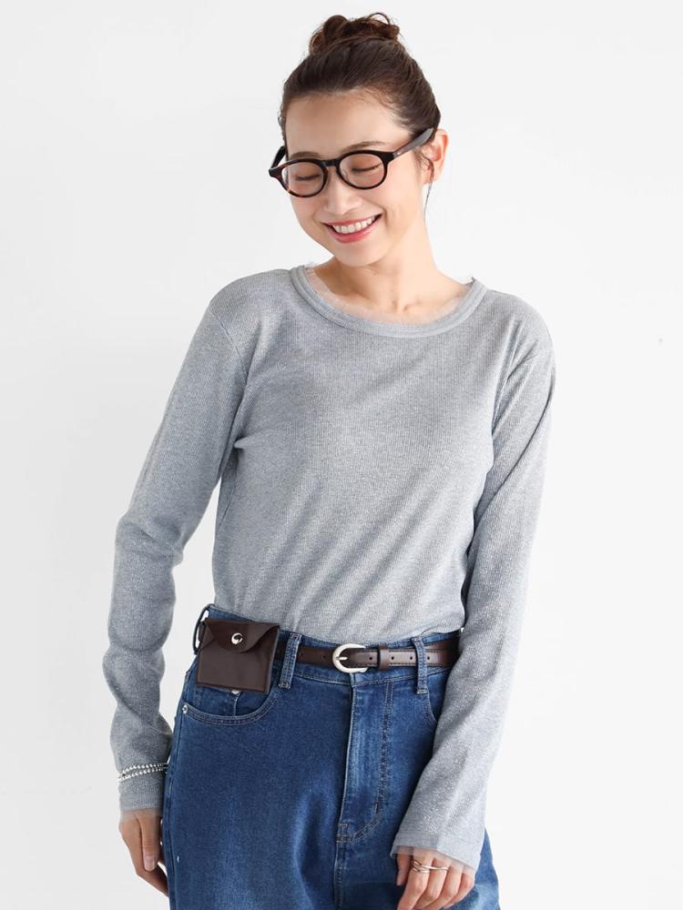 D&G リブカットソー チュールディテールリブカットソー - Vin - Vin｜YAMADAYA STORE