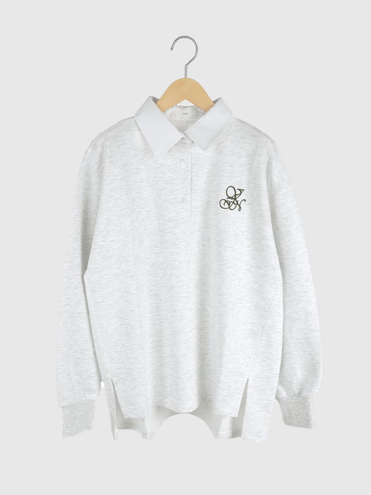 ロゴ刺繍シャツカラープルオーバー - Vin - Vin｜YAMADAYA STORE