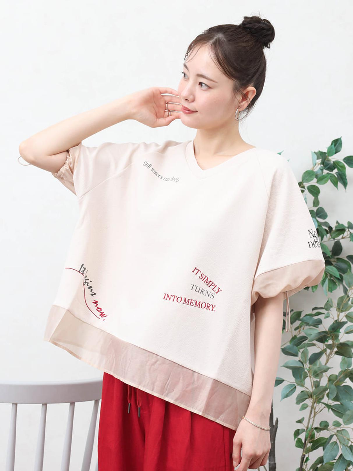 2026新品　Vin ヤマダヤ　2wayドロストロゴデザイントップス 2wayドロストロゴデザイントップス - Vin - Vin｜YAMADAYA STORE