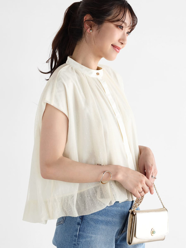 Vin ドットチュールバルーンブラウス ドットチュールバルーンブラウス - Vin - Vin｜YAMADAYA STORE