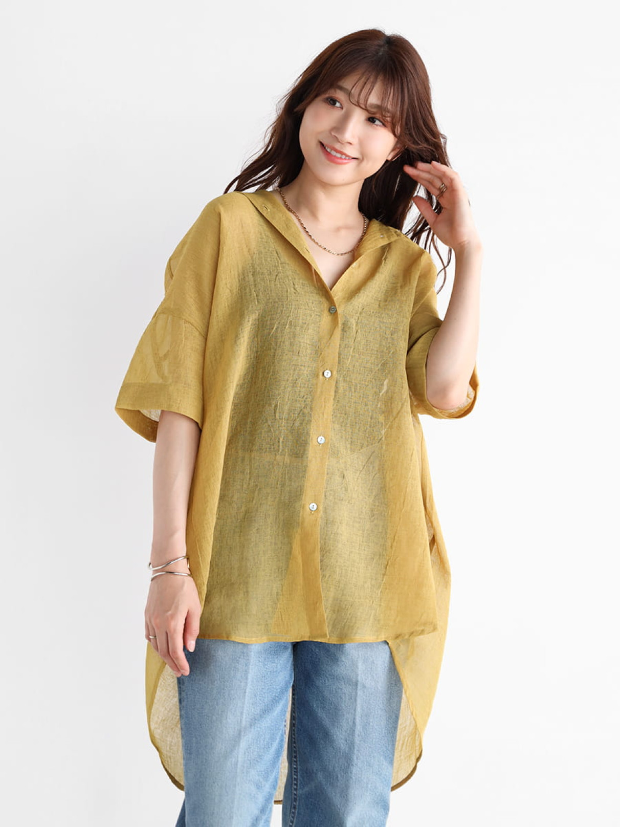ドライタッチシアーオーバーシャツ - Vin - Vin｜YAMADAYA STORE