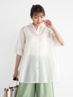 【高品質】 ドライタッチシアーオーバーシャツ - Vin - Vin｜YAMADAYA STORE トップス