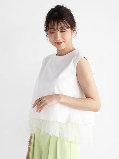 チュールドッキングノースリカットソー - Vin - Vin｜YAMADAYA STORE