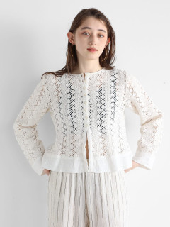 クロシェニットブラウス - Ample - Vin｜YAMADAYA STORE