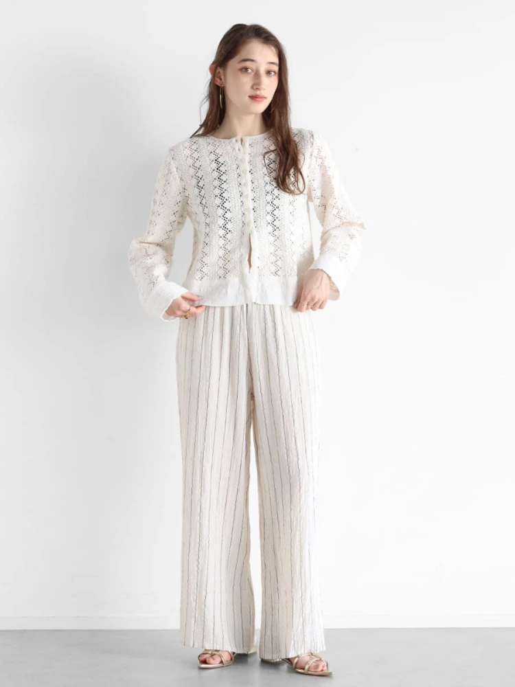 【専用です】　新品　YAMADAYA Ampleクロッシェニットシャツ　ベージュ バイカラークロシェニットシャツ - Ample - Vin｜YAMADAYA STORE