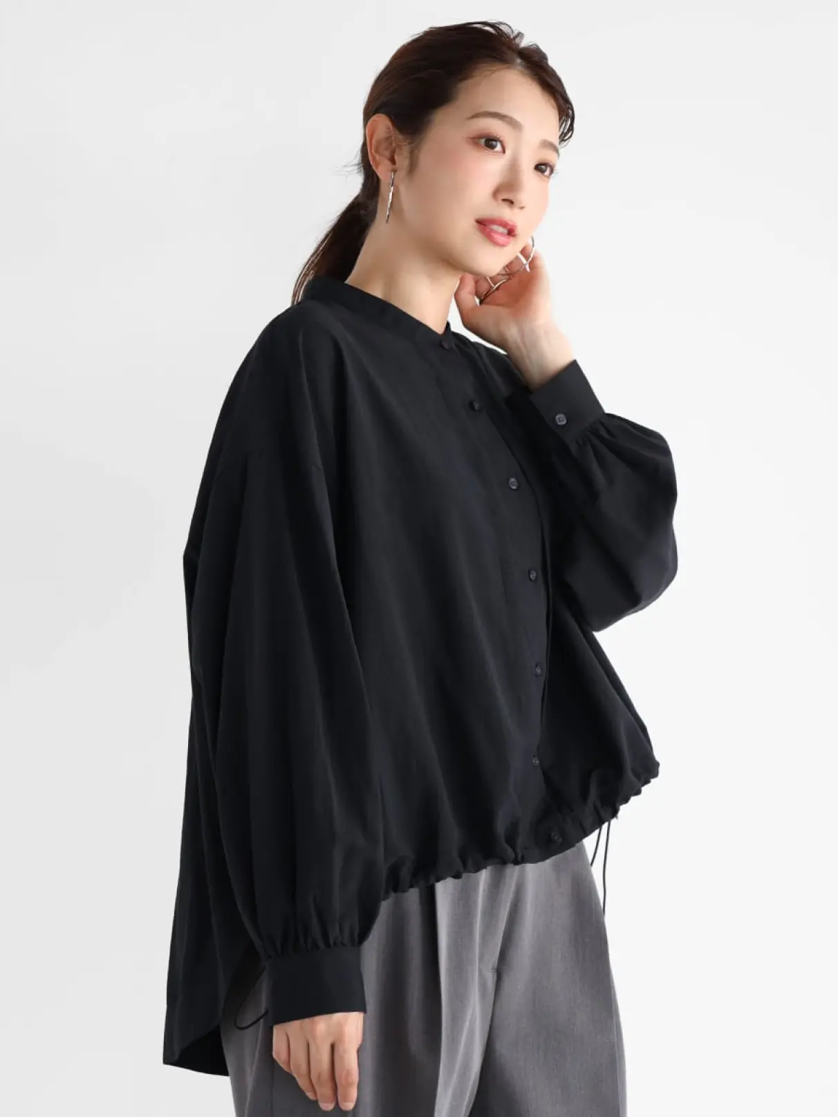 vin ドロストギャザーヘムシャツ ドロストギャザーヘムシャツ - Vin - Vin｜YAMADAYA STORE