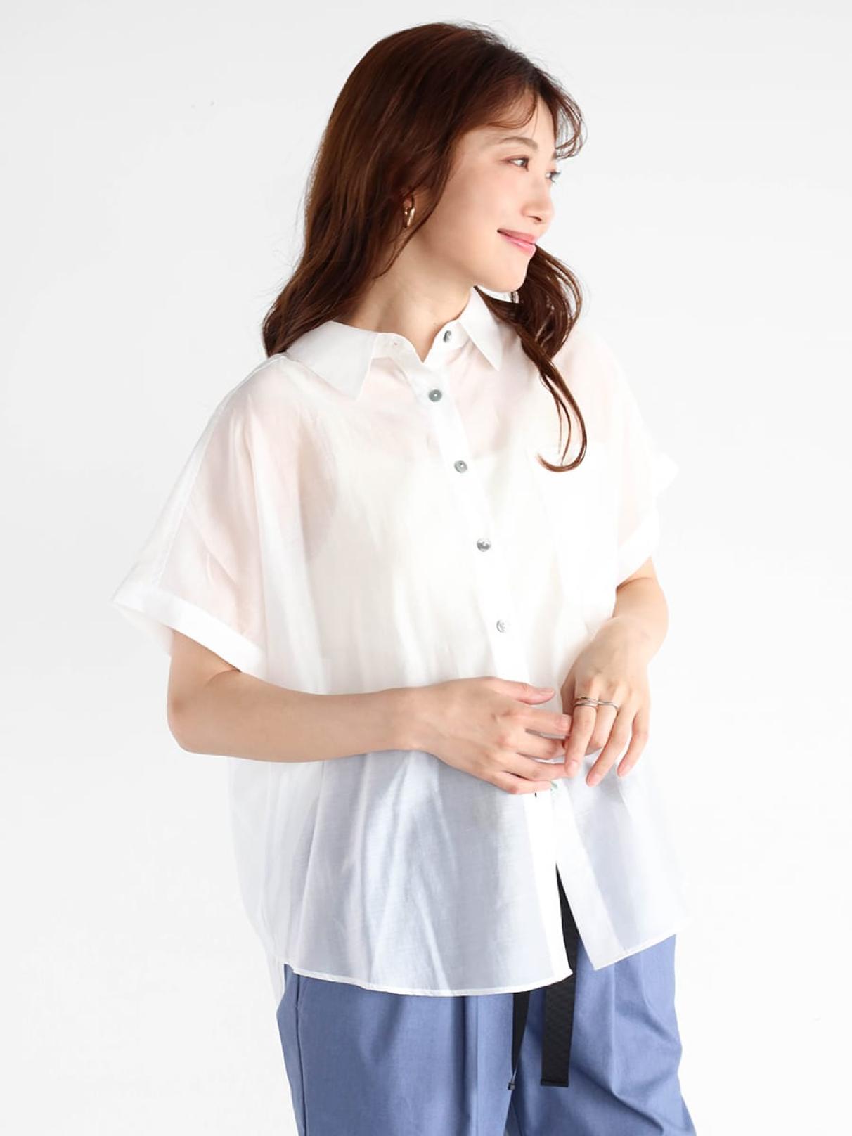 ヤマダヤ　VIN トップス バックボタンデザインシアーシャツ - Vin - Vin｜YAMADAYA STORE