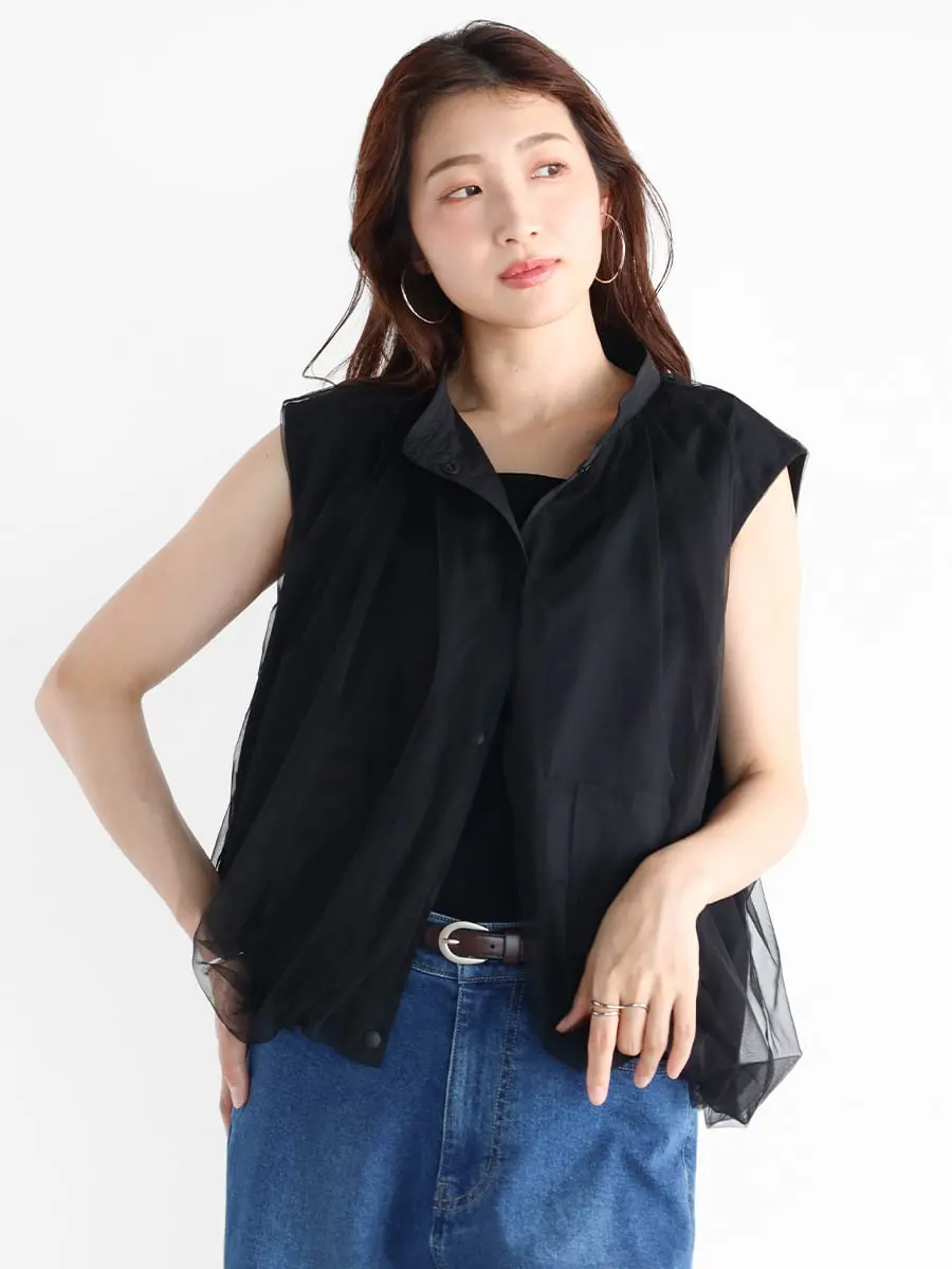 は*と様 【¥25.000】新品・未使用♦︎Vin パール　黒　ベスト　タグ付き Vinのベストの商品一覧｜ファッション通販のYAMADAYA STORE
