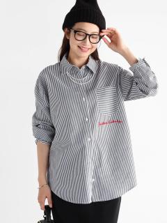 ロゴデザインストライプシャツ - Vin - Vin｜YAMADAYA STORE