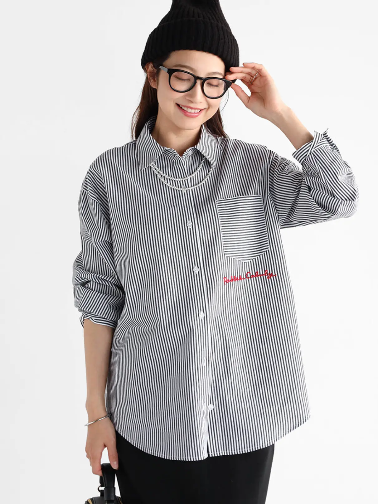 ロゴデザインストライプシャツ - Vin - Vin｜YAMADAYA STORE