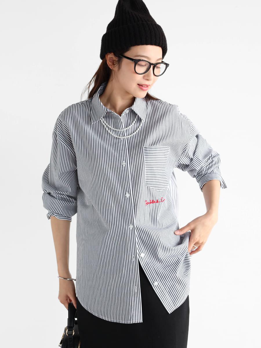 ロゴデザインストライプシャツ - Vin - Vin｜YAMADAYA STORE