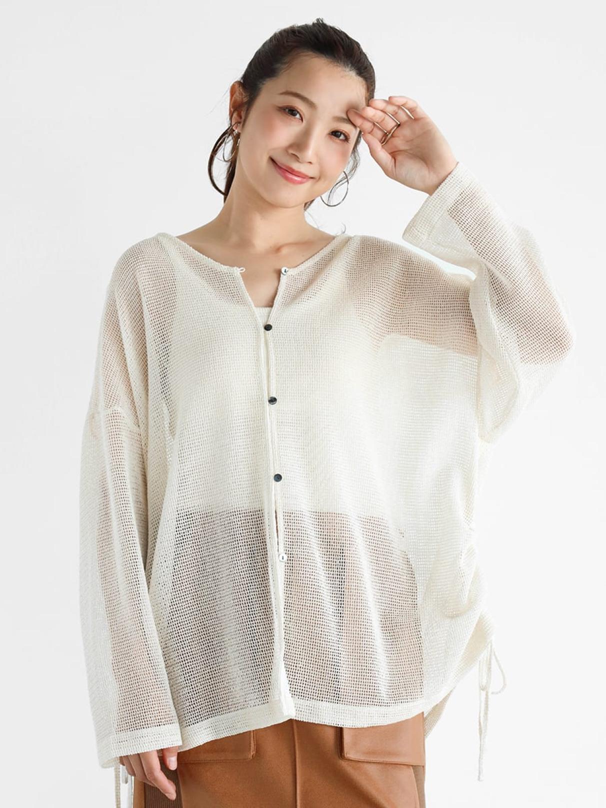 ラメメッシュサイドシャーリングトップス - Vin - Vin｜YAMADAYA STORE