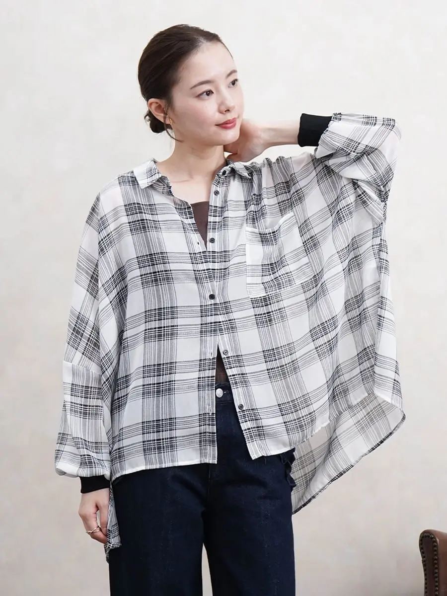 シアーチェックシャツ - Vin - Vin｜YAMADAYA STORE