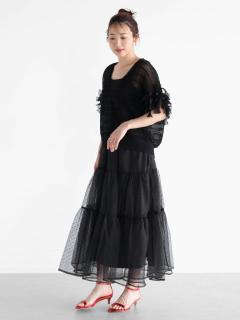 新品☆VinボアMA-1とチュールロングスカートのセット☆定価５０８００円ブルベ Vinのチュールスカートの商品一覧｜ファッション通販のYAMADAYA
