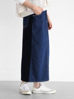 コーデュロイドッキングデニムスカート - Vin - Vin｜YAMADAYA STORE