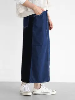 新品　Vin ヤマダヤ　デニムスカート　サイドパール　ジャンバースカート 新品 Vin ヤマダヤ デニムスカート サイドパール ジャンバー