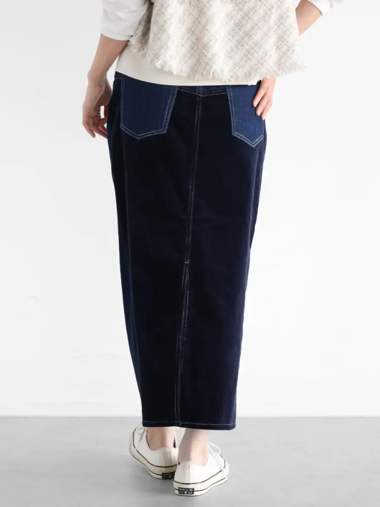 新品　Vin ヤマダヤ　デニムスカート　サイドパール　ジャンバースカート 新品 Vin ヤマダヤ デニムスカート サイドパール ジャンバー