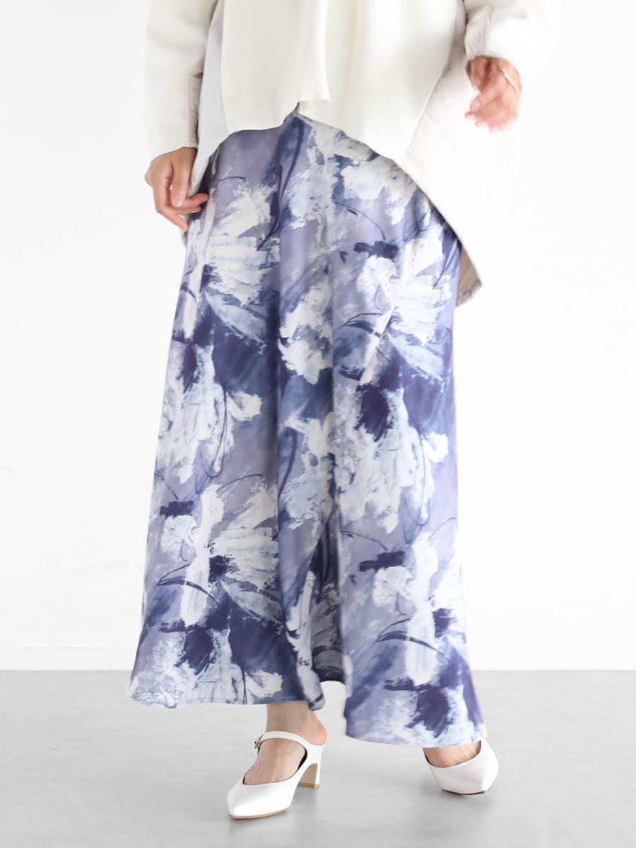 フラワープリントフレアスカート - Vin - Vin｜YAMADAYA STORE