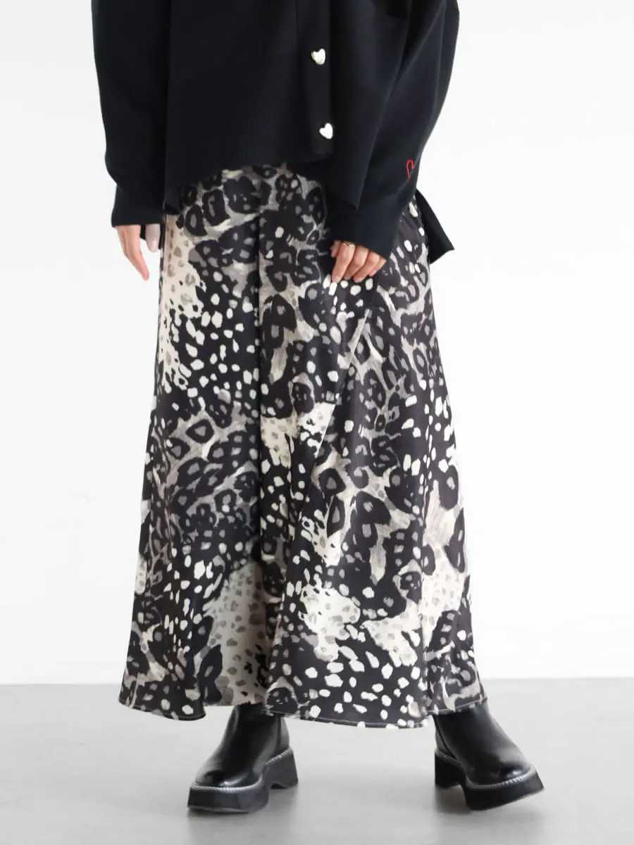 レオパードプリントフレアスカート - Vin - Vin｜YAMADAYA STORE