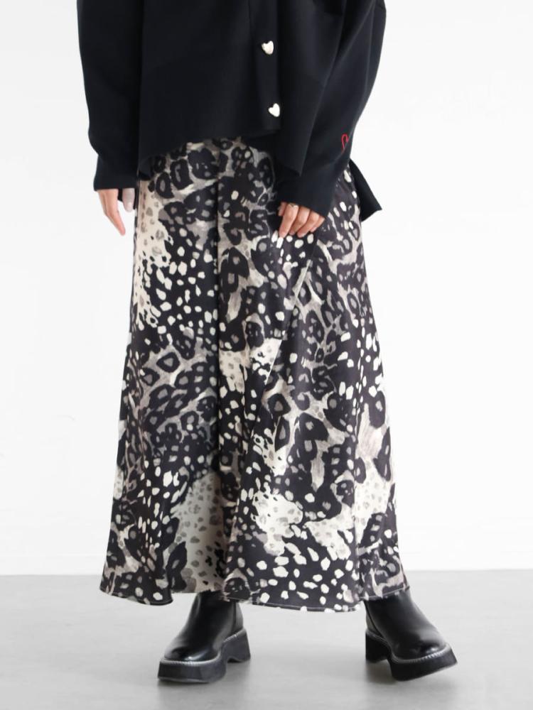 レオパードプリントフレアスカート - Vin - Vin｜YAMADAYA STORE