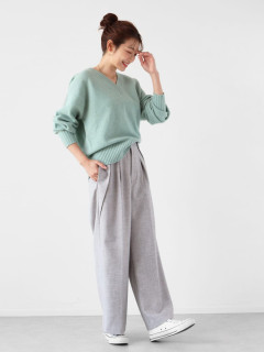 サイドラップストレートワイドパンツ - Vin - Vin｜YAMADAYA STORE