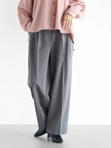 ヤマダヤ　vin パンツ ヤマダヤ Vinオレンジ ワイドパンツ ウエスト紐付 総ゴム