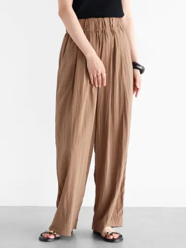 *新品* シャーリングベルト付きワイドパンツ シャーリングワイドパンツ - Vin - Vin｜YAMADAYA STORE
