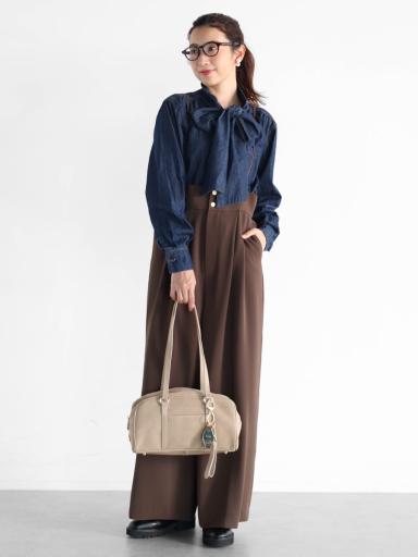 定価2.5万円　ヤマダヤ　aga ベージュ ノーカラージレ　ベスト　キャメル AOYAMA 【洋服の青山】オンラインストア限定 レディース ジレ
