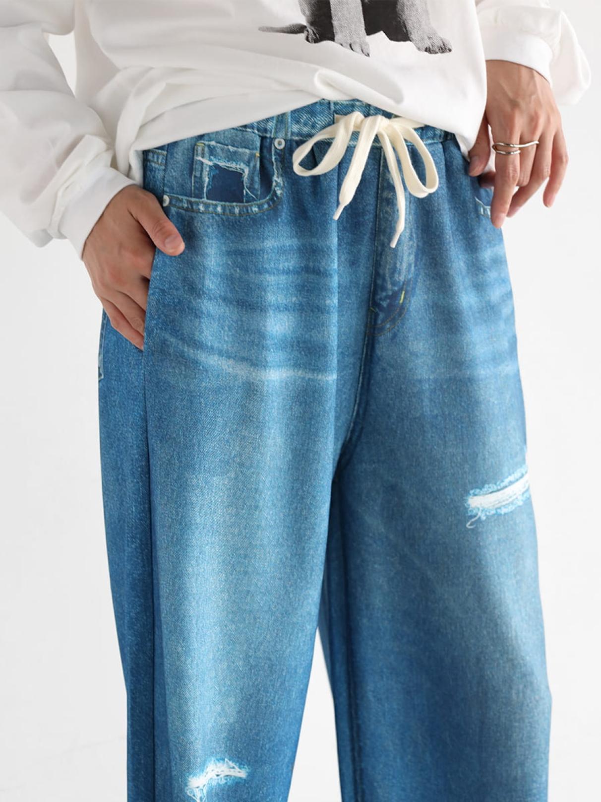 新品未使用 ヤマダヤ Vin クロップドワイドデニムパンツ Vinのデニムパンツの商品一覧｜ファッション通販のYAMADAYA STORE