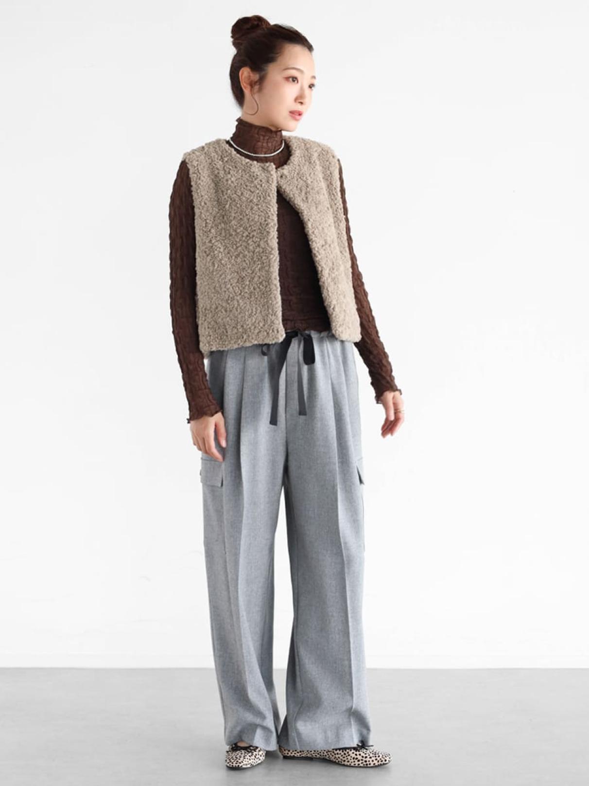 未使用　ヤマダヤ　ワイドカーゴパンツ　アッシュグレー AI7612EW010092_fw_thumbM.jpg