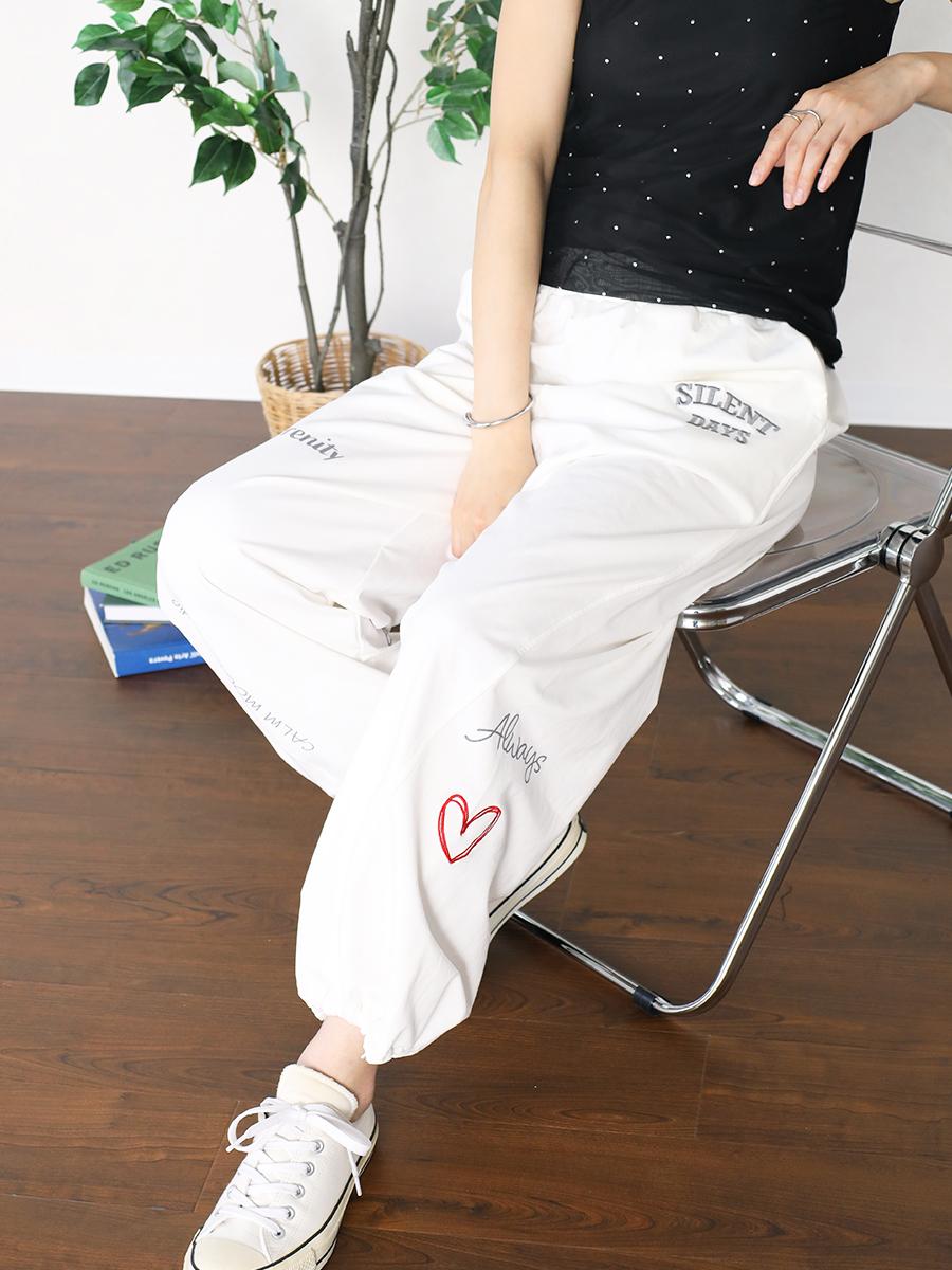 新色アイボリー追加！】レタリングロゴスウェットパンツ - Vin - Vin