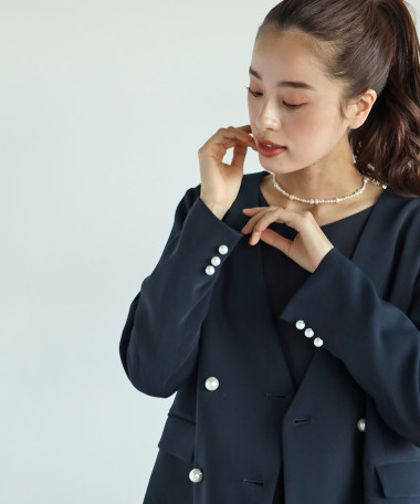 Vinxノーカラージャケット