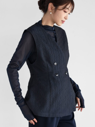 Vin NAVYxベスト/ジレ