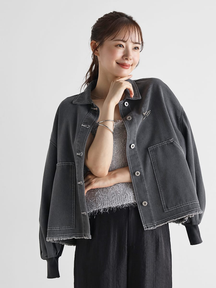 【フロッグ】YAMADAYA Vin ボリュームスリーブデニムジャケット 083121696_16.jpg