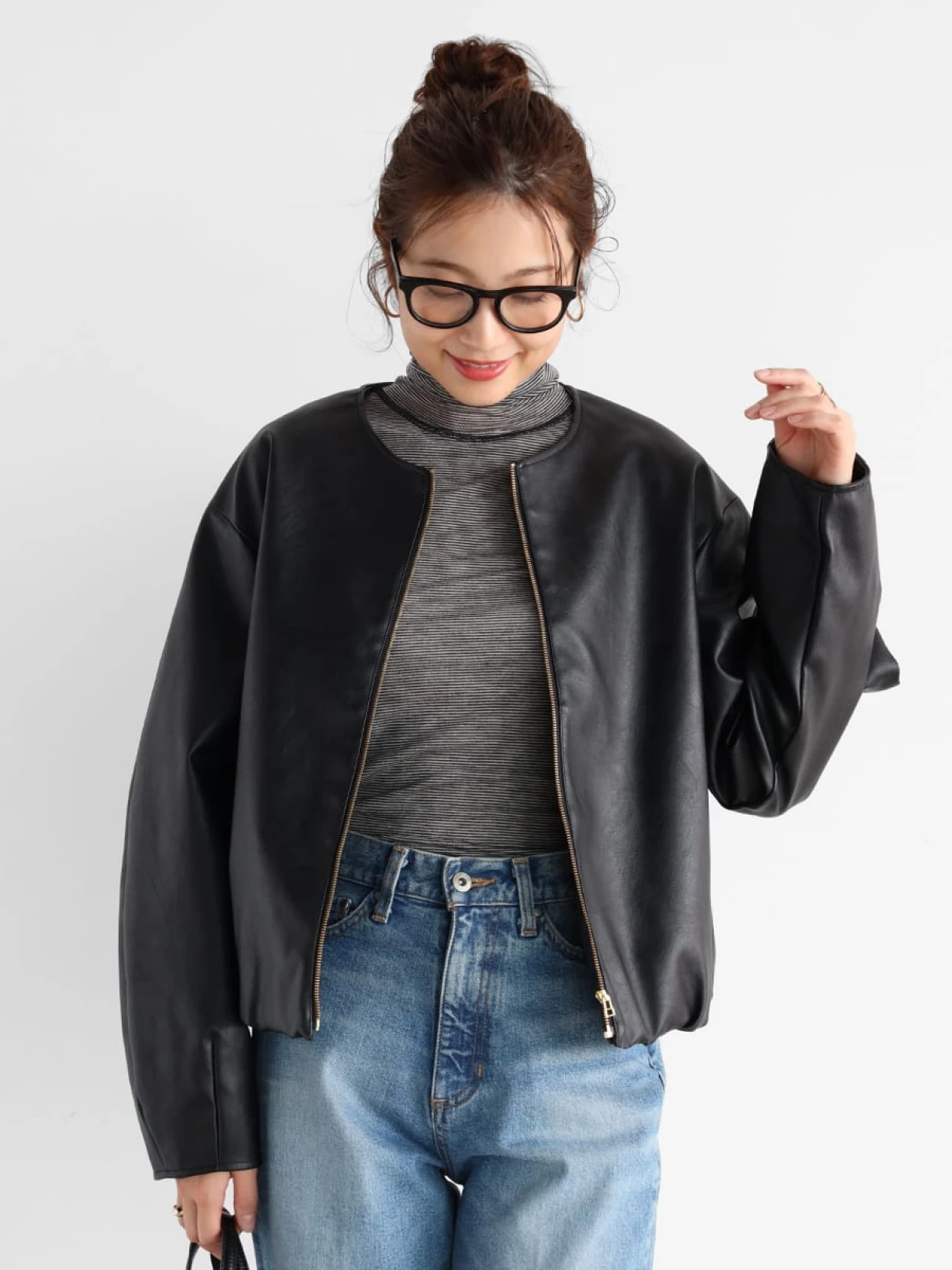 REFLEM レフレム　フェイクレザージャケット　リング REFLEM on X