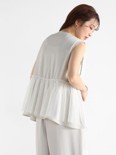 Vin チュールフリルツイルジレ 新品タグなし Vin｜チュールフリルツイルジレ | Rakuten Fashion(楽天