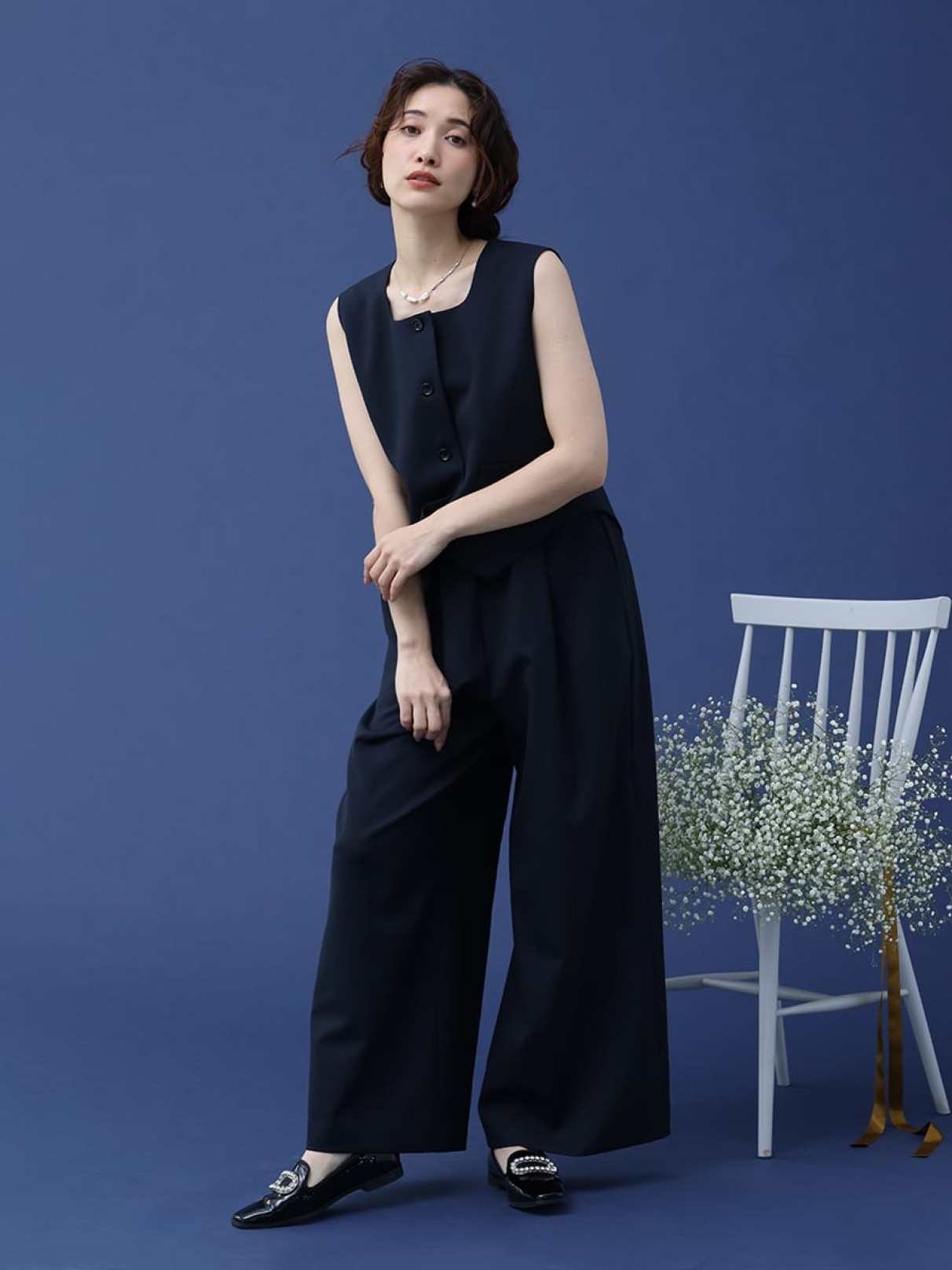 新品　vin スコットクラブ　定価¥2万2000円　ロングジレコート 新品 vin スコットクラブ 定価¥2万2000円 ロングジレ コート