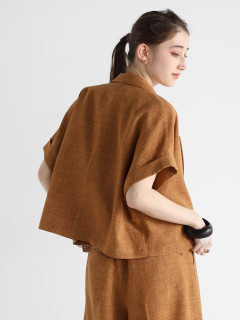 ヤマダヤ　vin Ample リネンライクハーフスリーブジャケット新品 リネンライクハーフスリーブジャケット - Ample - Vin｜YAMADAYA