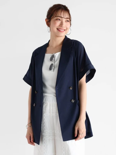 YAMADAYA Vin シアーストライプ ドルマンジャケット Vin｜シアーストライプドルマンジャケット | Rakuten Fashion