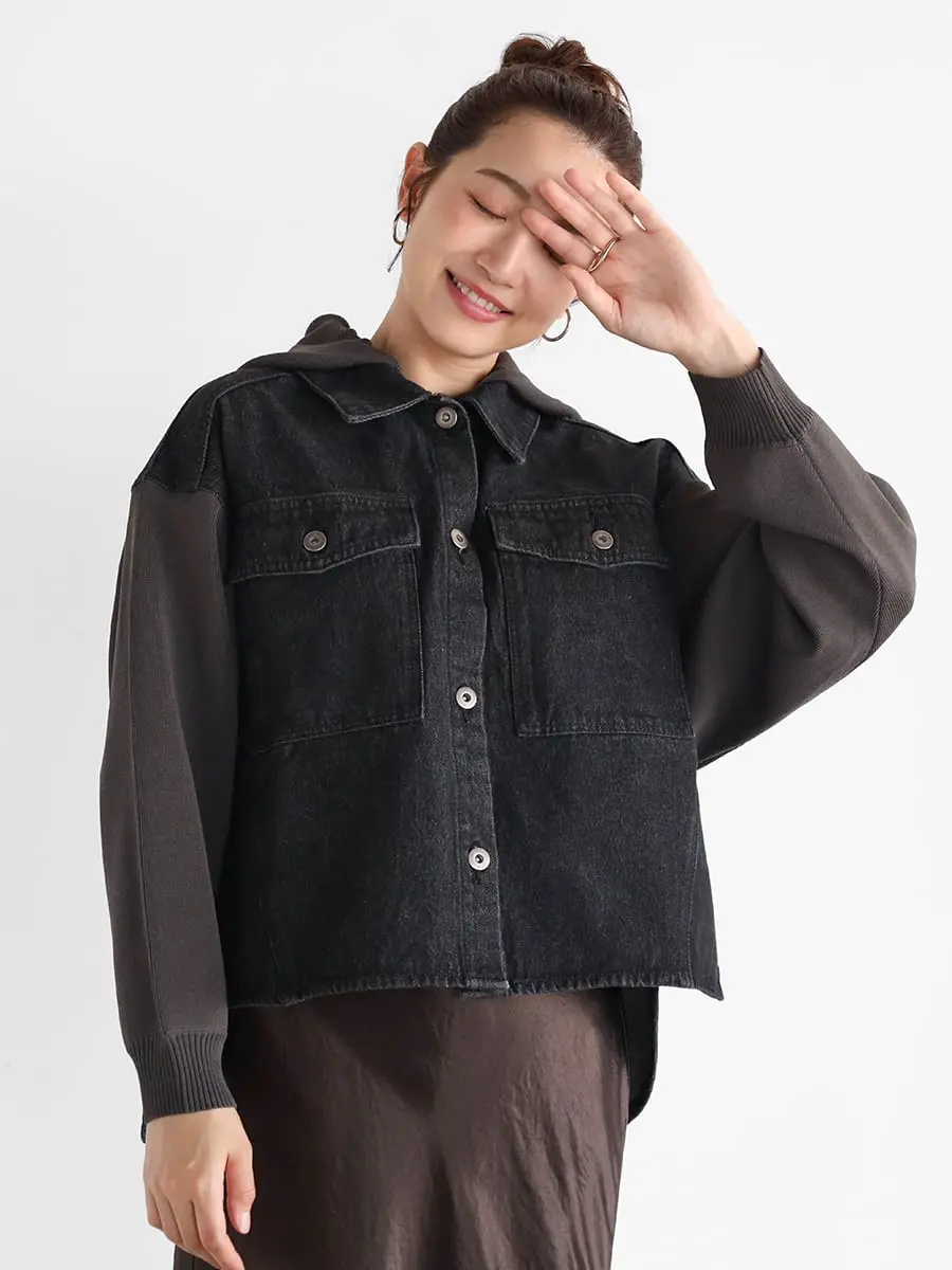 ニットドッキングデニムジャケット - Vin - Vin｜YAMADAYA STORE