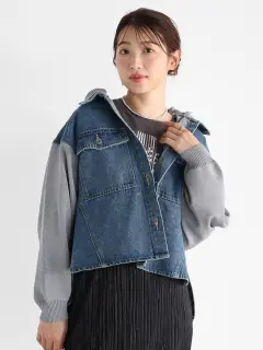 ニットドッキングデニムジャケット - Vin - Vin｜YAMADAYA STORE
