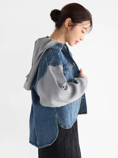 ニットドッキングデニムジャケット - Vin - Vin｜YAMADAYA STORE