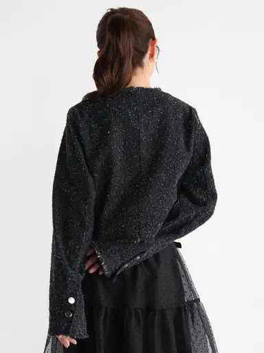 【専用】ヤマダヤ vin ノーカラージャケット グレー系 新品 専用】ヤマダヤ vin ノーカラージャケット グレー系 新品 Vinの