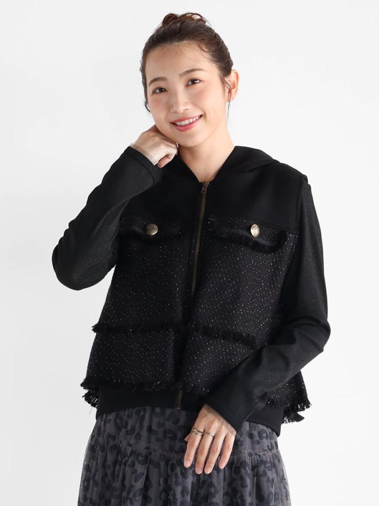 バックフリルツイードベスト - Vin - Vin｜YAMADAYA STORE