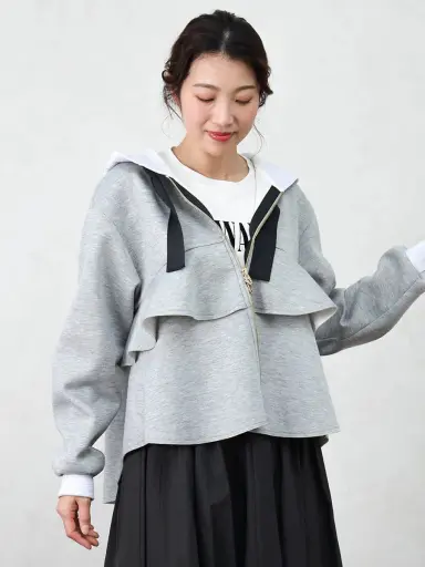 チャンキードロストバックフリルパーカー - Vin - Vin｜YAMADAYA STORE