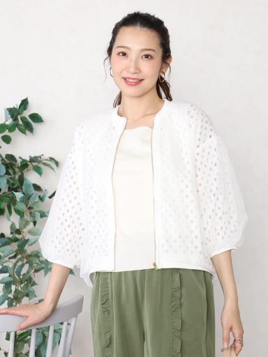 チュールレイヤードダイヤレースブルゾン - Vin - Vin｜YAMADAYA STORE