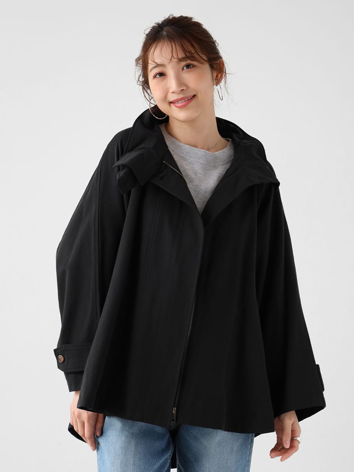 新品✨Vin ヴァン　ロングジレ　ヤマダヤ　異素材　ドッキング　トレンチ　黒 Vin NAVYのベスト/ジレの商品一覧｜ファッション通販のYAMADAYA