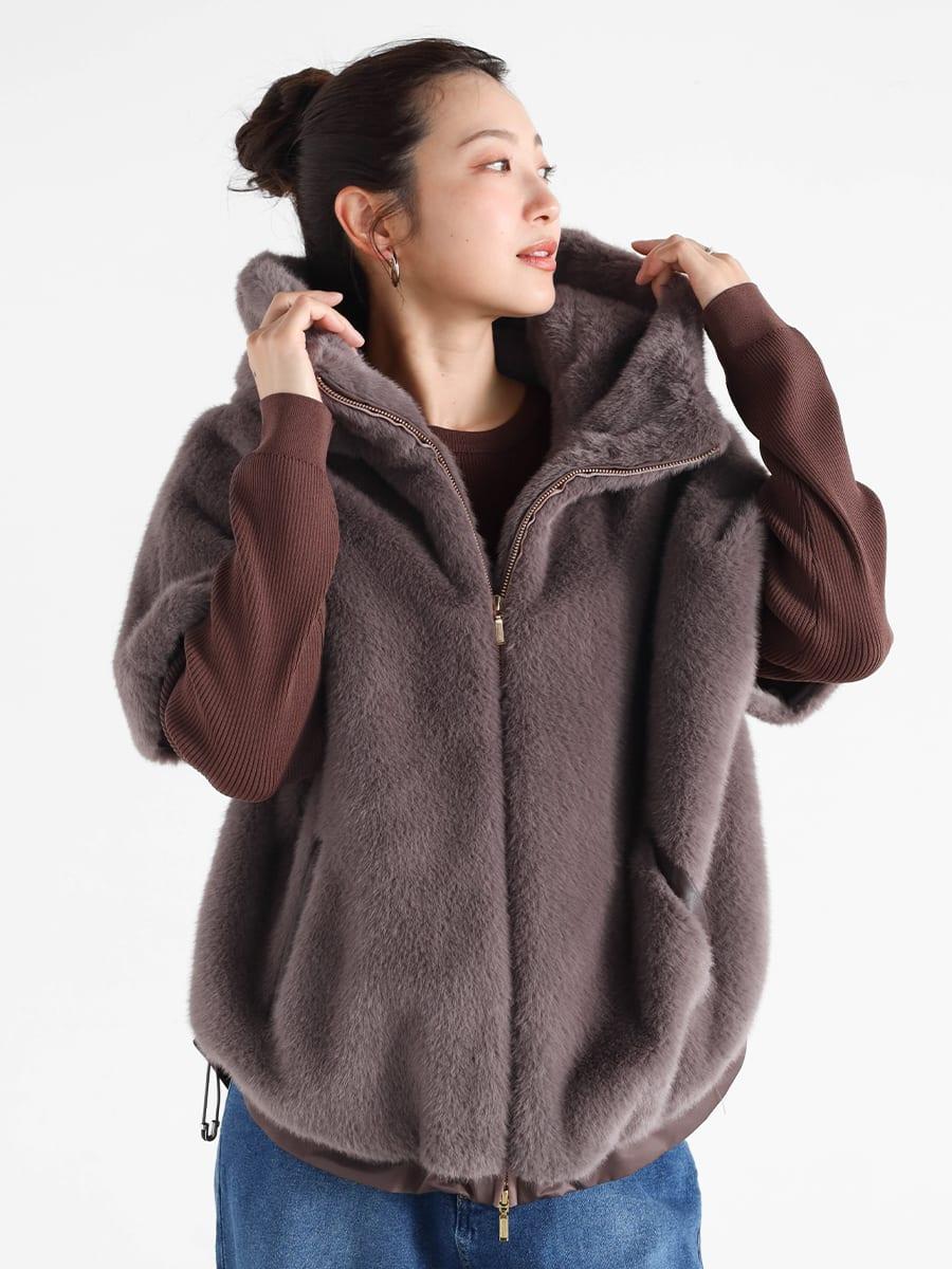 新品MARTANO COAT インフルエンサーブランド　　ファー付きコート 限定】ファー付きダッフルコート（ダッフルコート）｜FURFUR